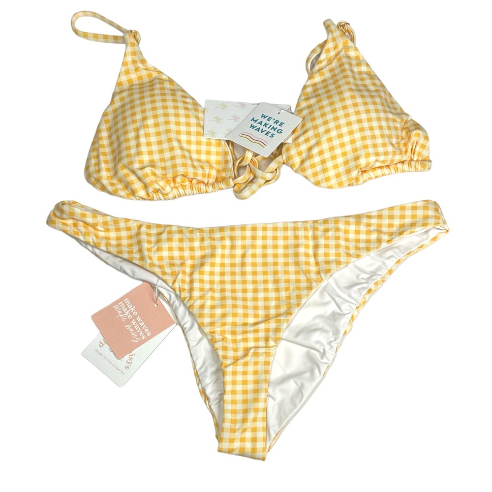 Dippin Daisys Sunset Picnic Nocturnal Bottom & Cove Top Swimsuit Bikini L